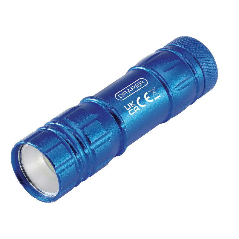 Draper Hand Torch COB LED 3W 85 Lumens with Batteries