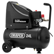 Draper 24L Oil-Free Compressor with Air Tool Kit 1.1kW