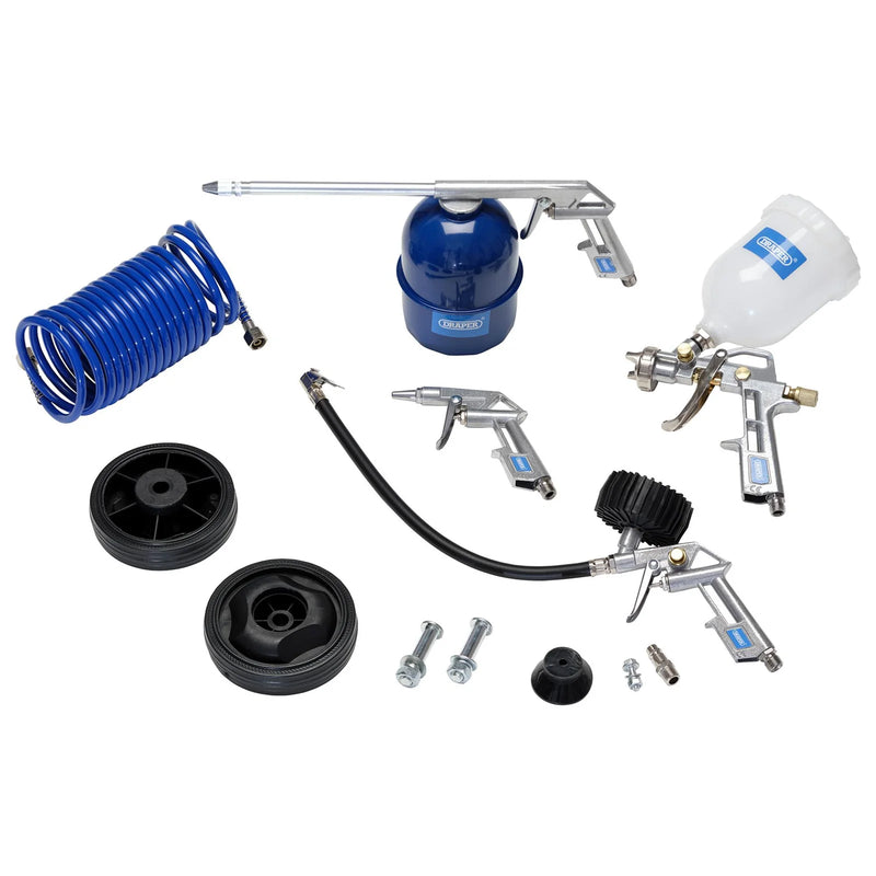 Draper 24L Oil-Free Compressor with Air Tool Kit 1.1kW