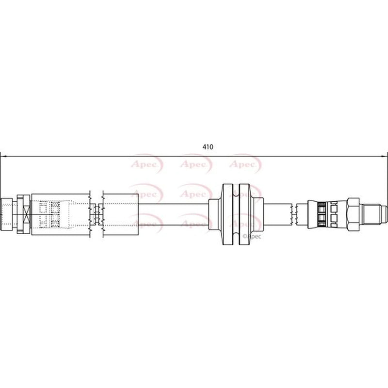 Apec Brake Hydraulic Hose Line Rear HOS4106