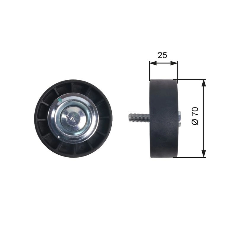 Gates V-Ribbed Belt Deflection/Guide Pulley T36402