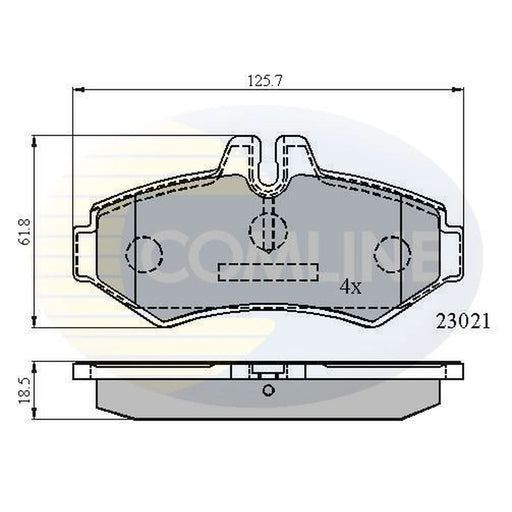 Comline 4 x Rear Brake Pad Set CBP0914