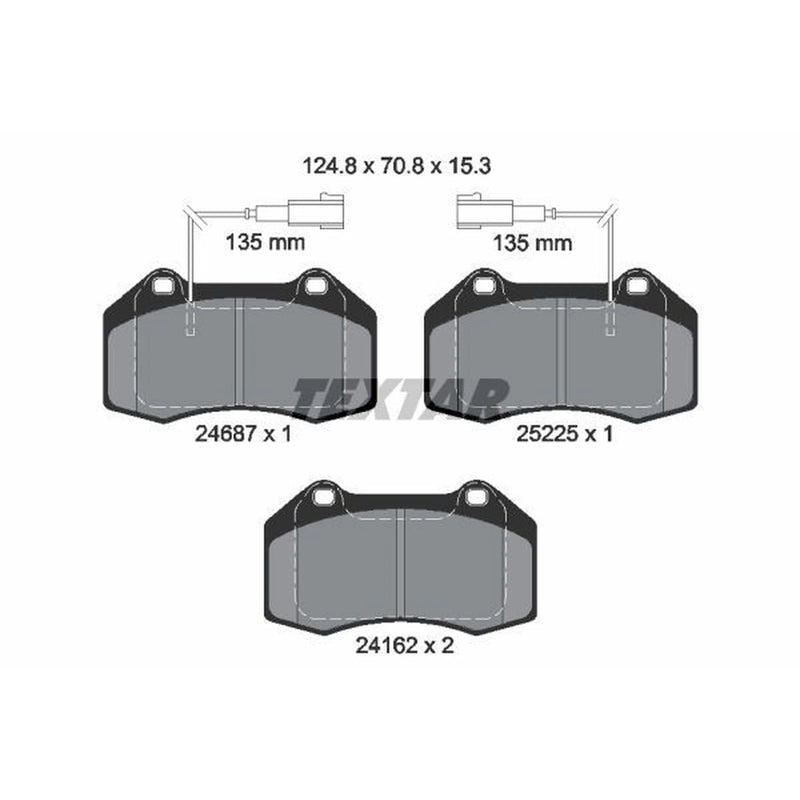 Textar Front Brake Pad Set 2468701