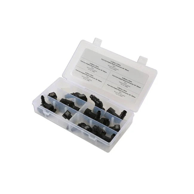 Connect Assorted 90° Angled Fuel Line Quick Connectors 15pc - CPL