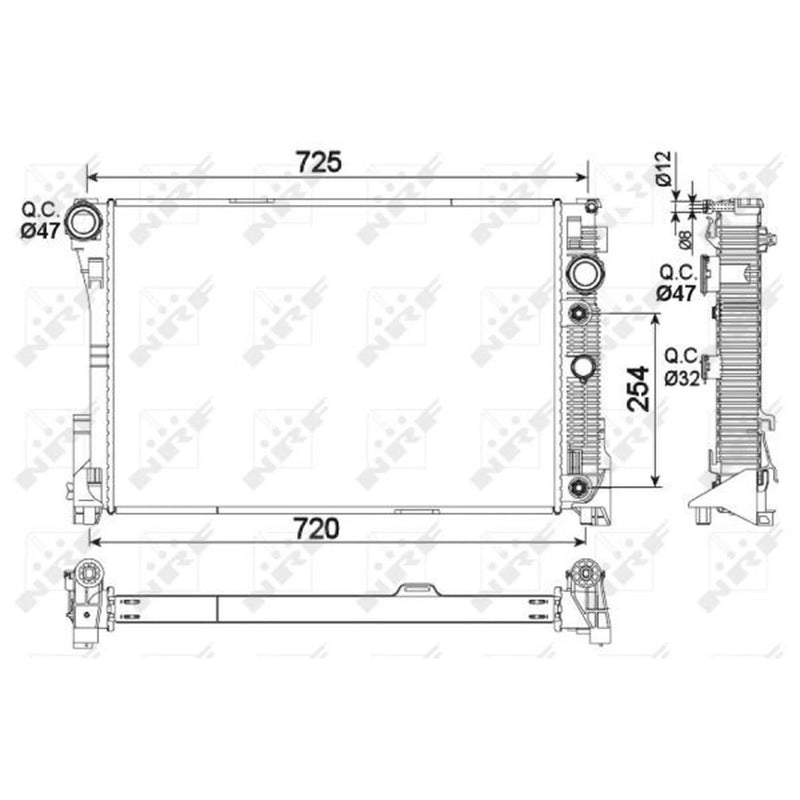 NRF Engine Radiator 53968