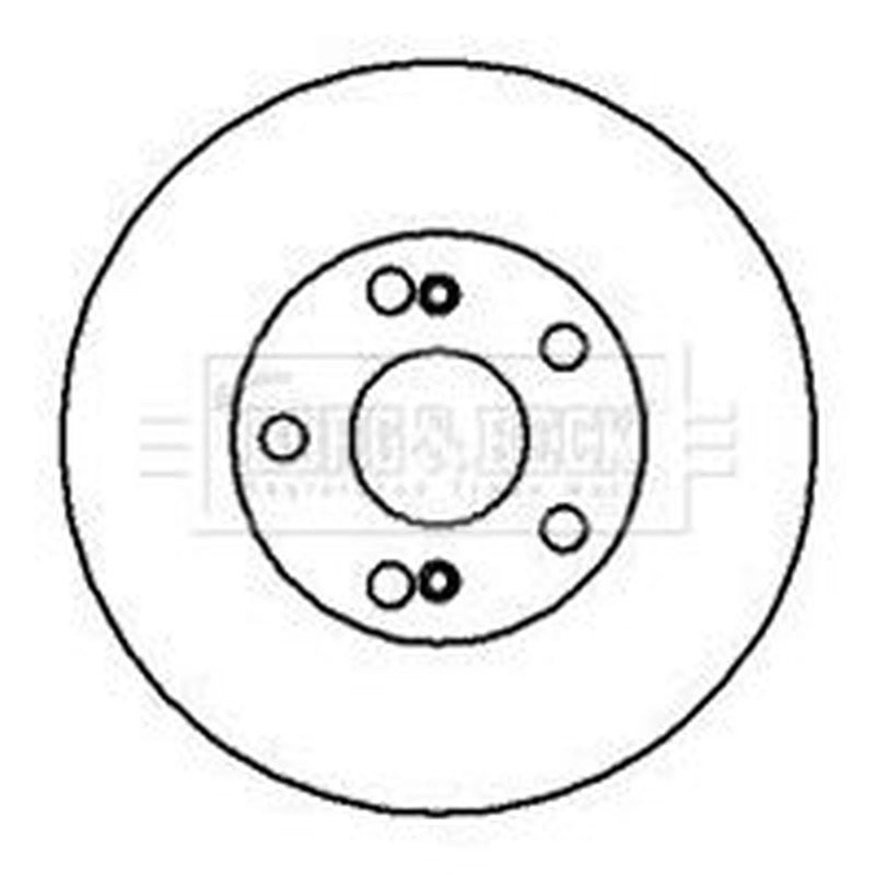 Borg & Beck 2 x Vented Front Brake Discs BBD5019