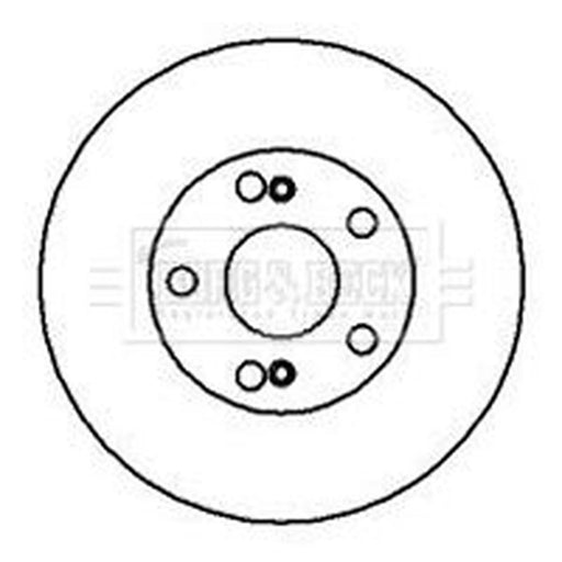 Borg & Beck 2 x Vented Front Brake Discs BBD5019