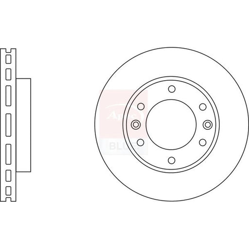 Apec 2 x Vented Front Brake Discs SDK6531