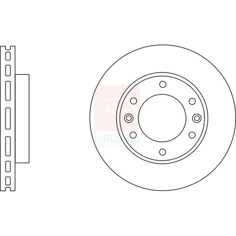 Apec 2 x Vented Front Brake Discs SDK6531