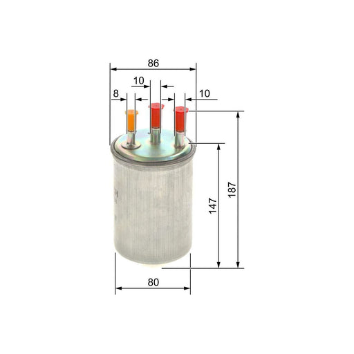 Bosch Car Fuel Filter N6508 Fits Ford Transit Connect Tdci - 1.8 - 02-13 0450906 Bosch  - Town Parts