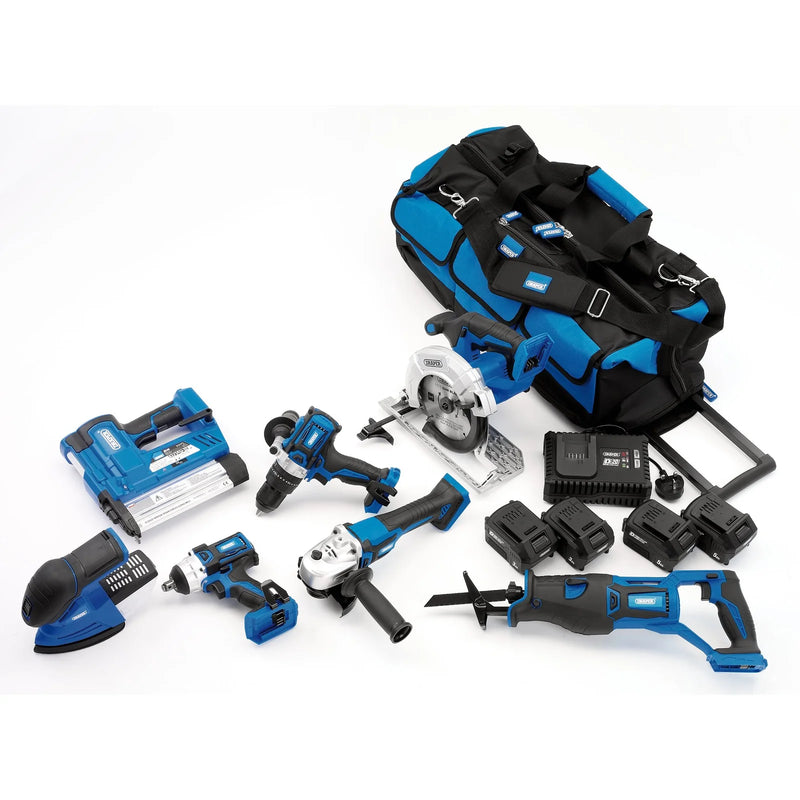 D20 20V Jumbo Tool Kit 7 Power Tools with 2 Batteries & Charger