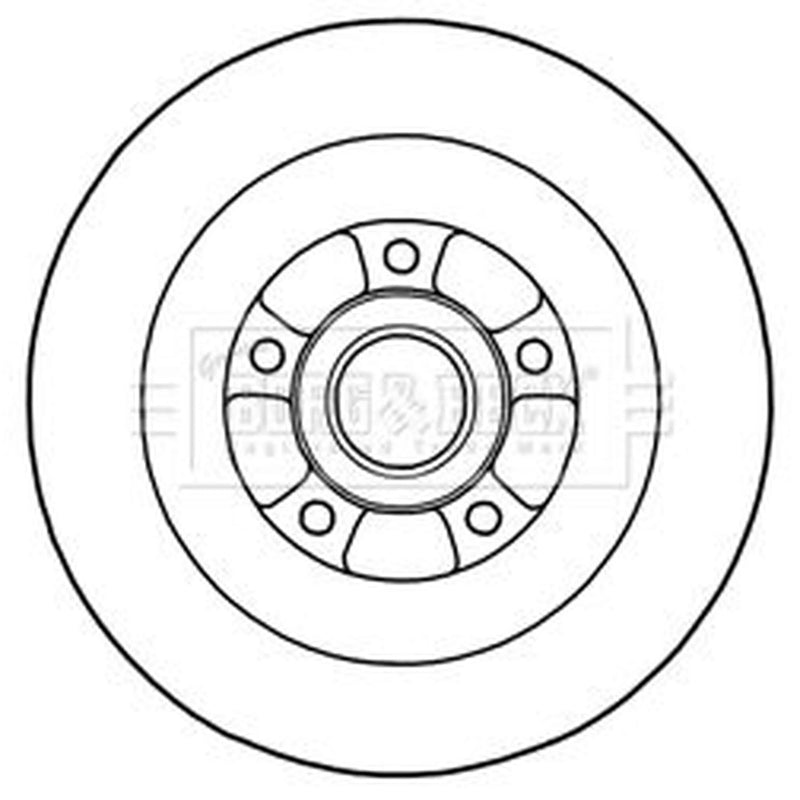 Borg & Beck 2 x Solid Rear Brake Discs BBD5970S