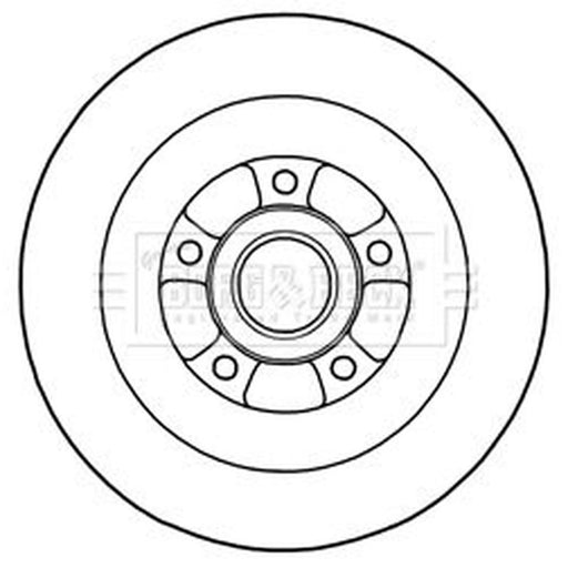 Borg & Beck 2 x Solid Rear Brake Discs BBD5970S