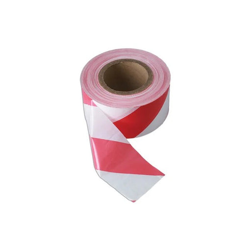 Connect Red & White Barrier Tape 75mm x 500m Non Adhesive 1pc - CPL