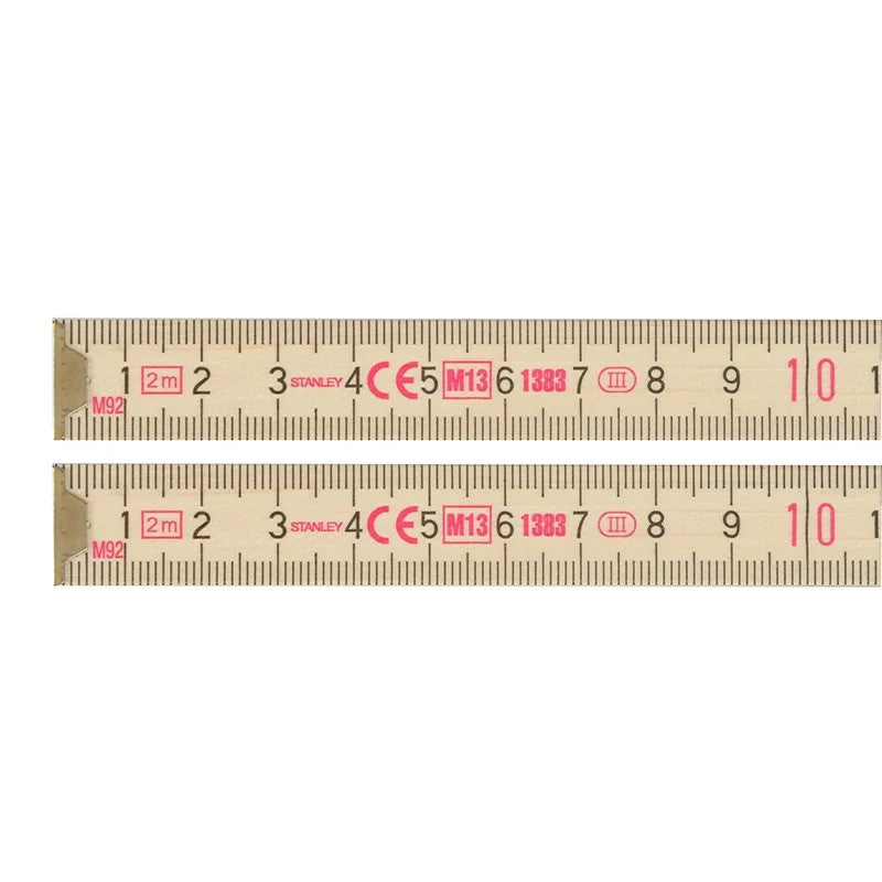 STANLEY® Hand Tools Wooden Folding Rule 2m - 0-35-455