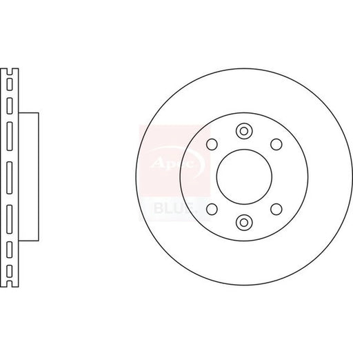 Apec 2 x Vented Front Brake Discs SDK6102
