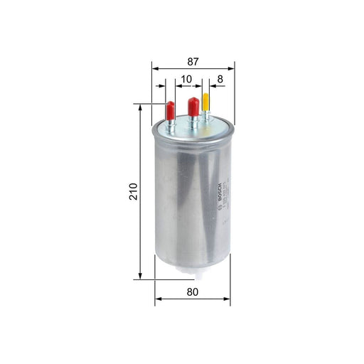 Genuine Bosch Car Fuel Filter N2075 Fits Dacia Duster Dci - 1.5 - 10-18 F0264020 Bosch  - Town Parts