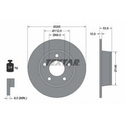 Textar 2 x Solid Rear Brake Discs 92104103
