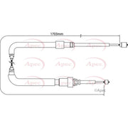 Apec Handbrake Cable Left Rear CAB1546