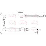 Apec Handbrake Cable Left Rear CAB1546