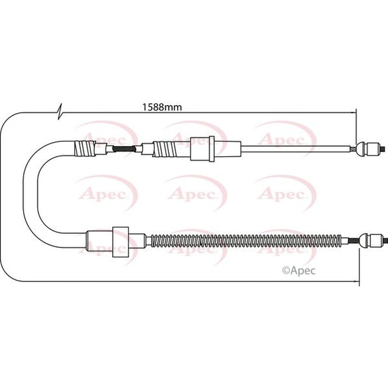 Apec Handbrake Cable Left Rear CAB1404