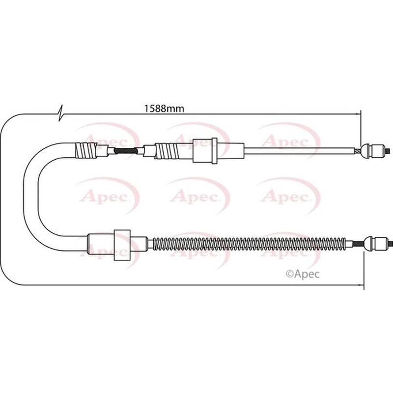 Apec Handbrake Cable Left Rear CAB1404