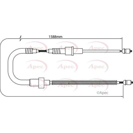 Apec Handbrake Cable Left Rear CAB1404