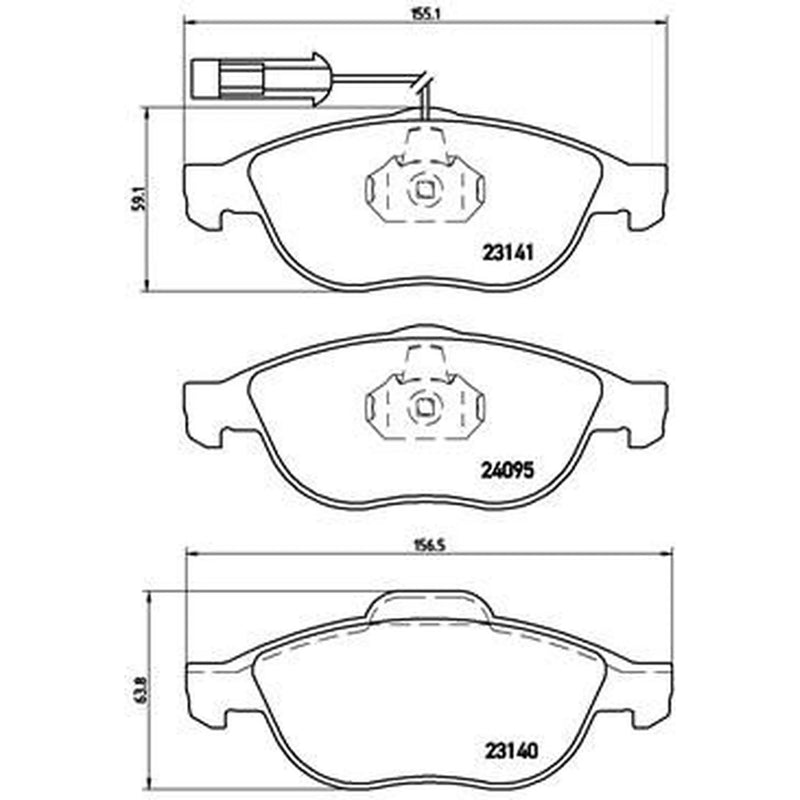 Brembo 4 x Front Brake Pad Set P23114