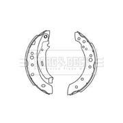 Borg & Beck Brake Shoe Set Axle Kit BBS6529