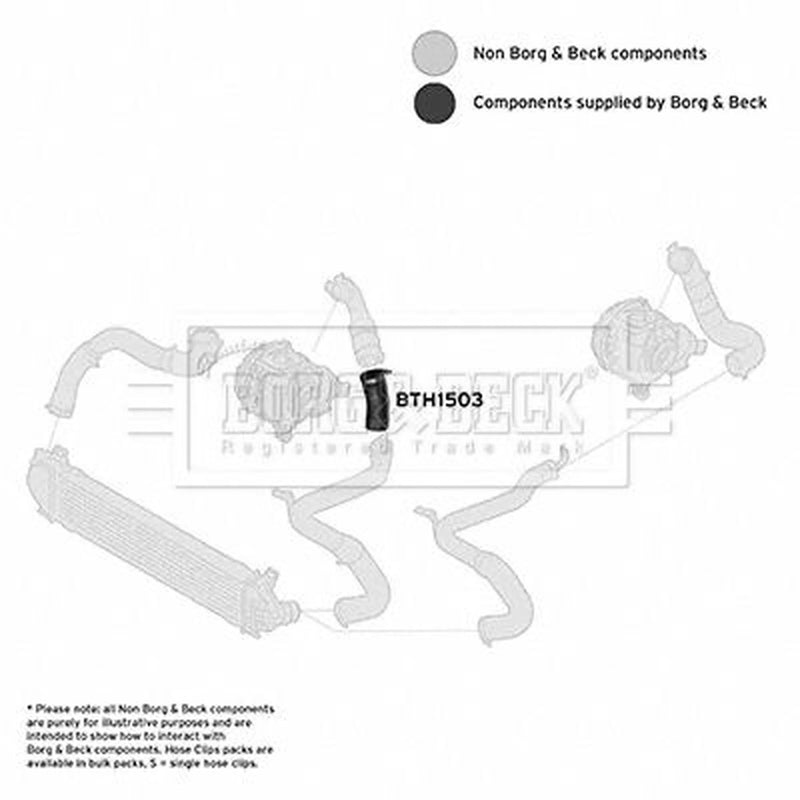 Borg & Beck Intercooler Turbo Charge Air Hose BTH1503