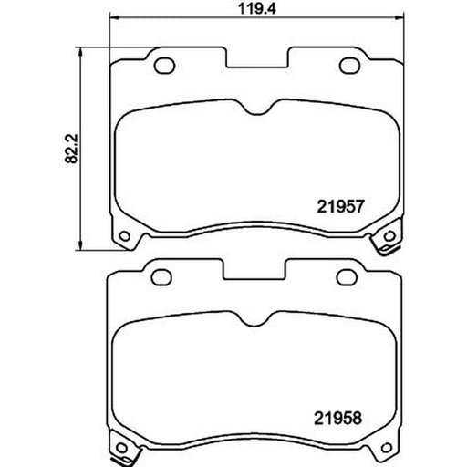 Mintex Front Brake Pad Set MDB1838