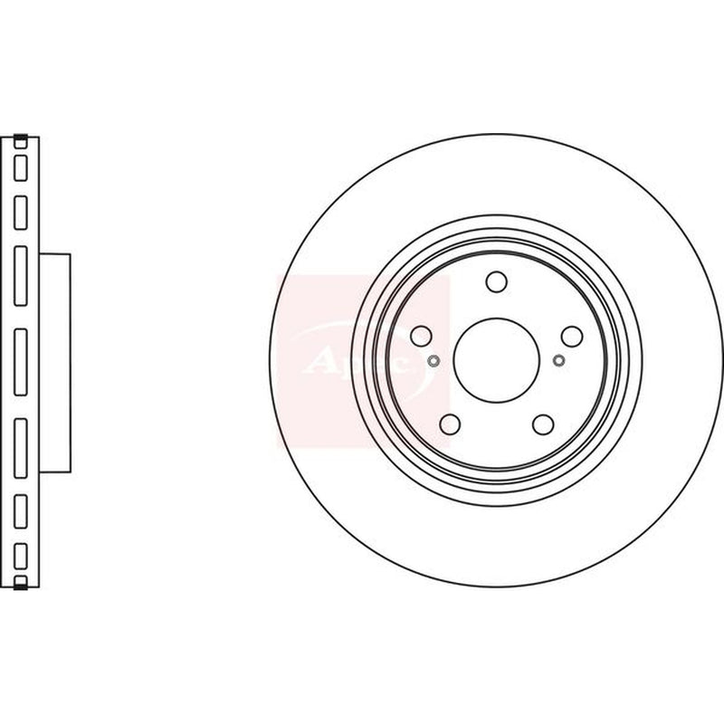 Apec 2 x Vented Front Brake Discs DSK2942