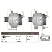 Denso Car Alternator 12V DAN3023