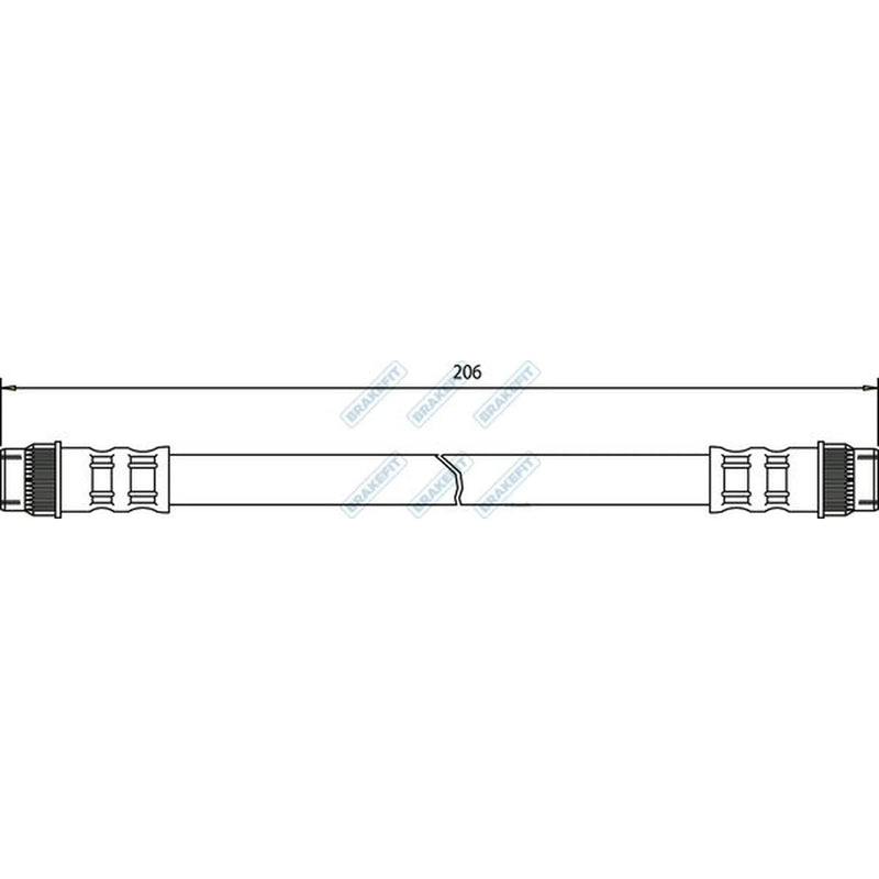 Apec Brake Hydraulic Hose Line Rear BHO4048