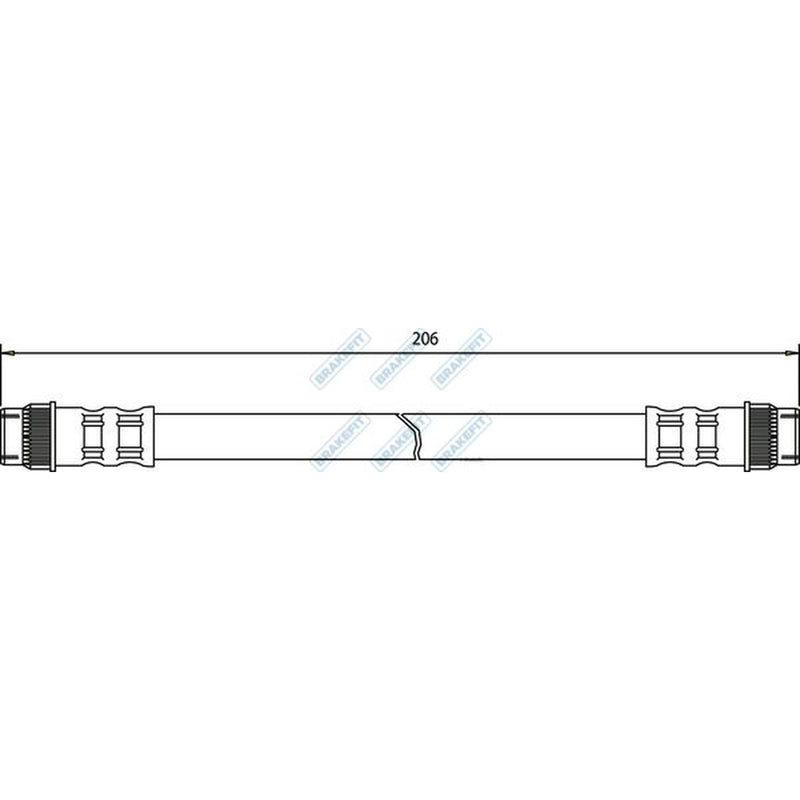 Apec Brake Hydraulic Hose Line Rear BHO4048