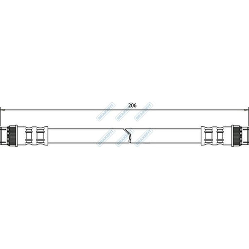Apec Brake Hydraulic Hose Line Rear BHO4048