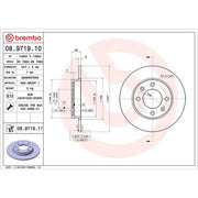 Brembo 2 x Solid Rear Brake Discs 08.9719.11