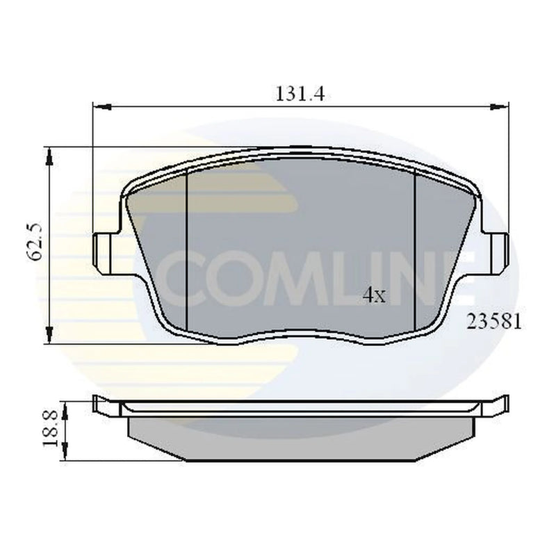 Comline 4 x Front Brake Pad Set CBP01147