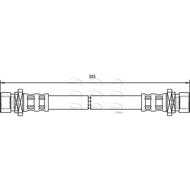 Apec Brake Hydraulic Hose Line Rear HOS3692