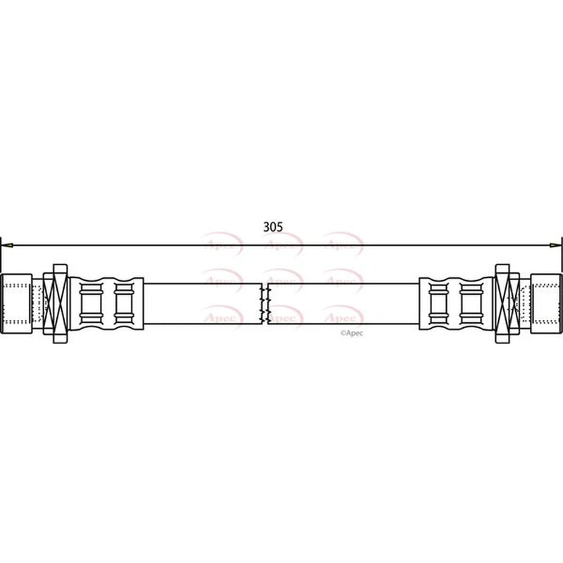 Apec Brake Hydraulic Hose Line Rear HOS3692