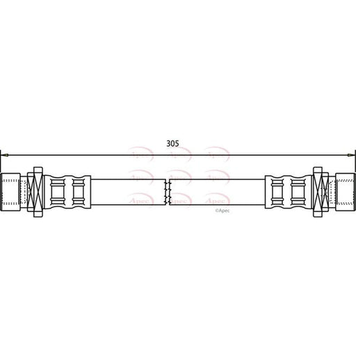 Apec Brake Hydraulic Hose Line Rear HOS3692