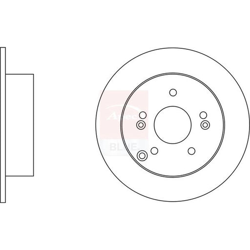 Apec 2 x Solid Rear Brake Discs SDK6521