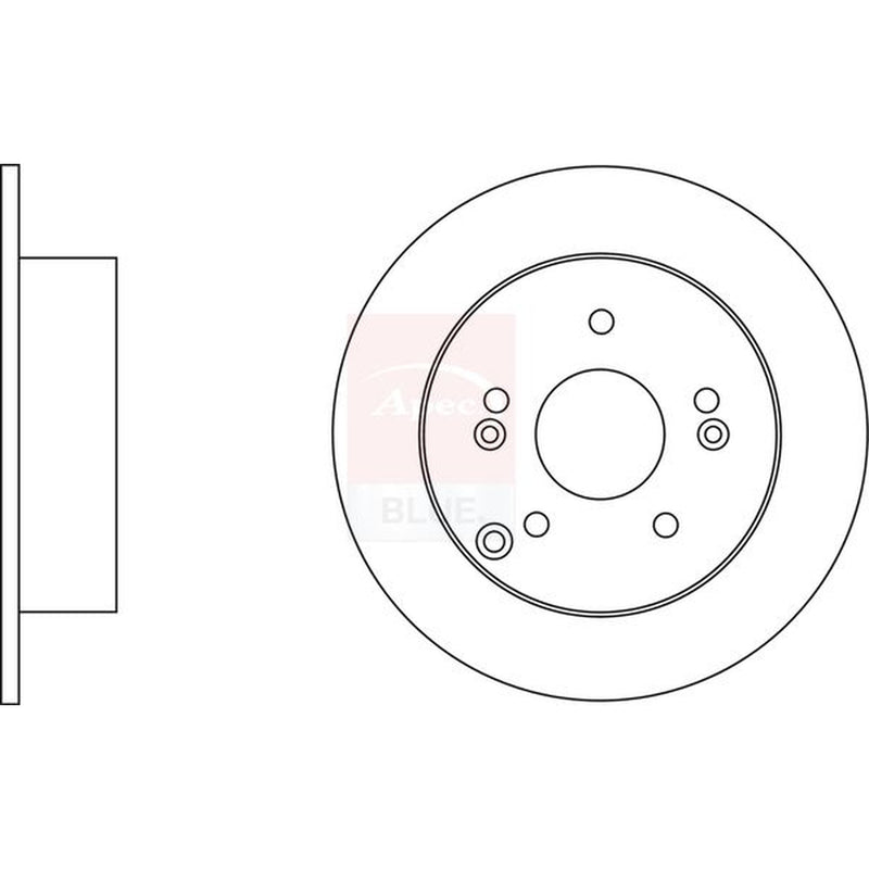 Apec 2 x Solid Rear Brake Discs SDK6521