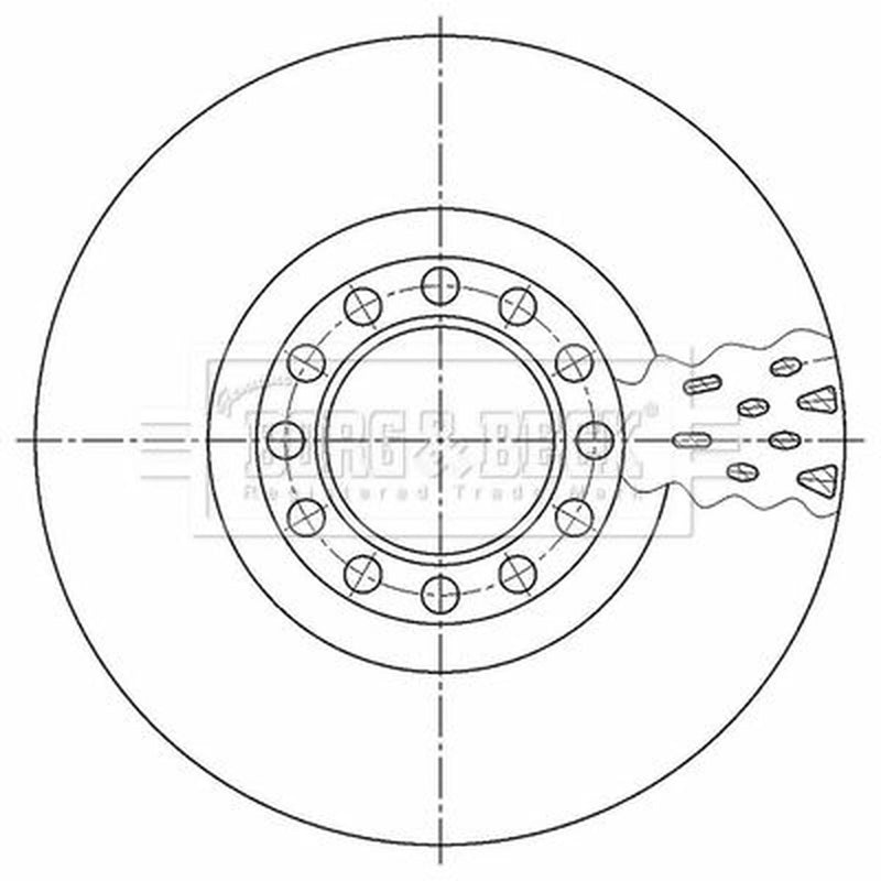 Borg & Beck 2 x Vented Front Brake Discs BBD32813