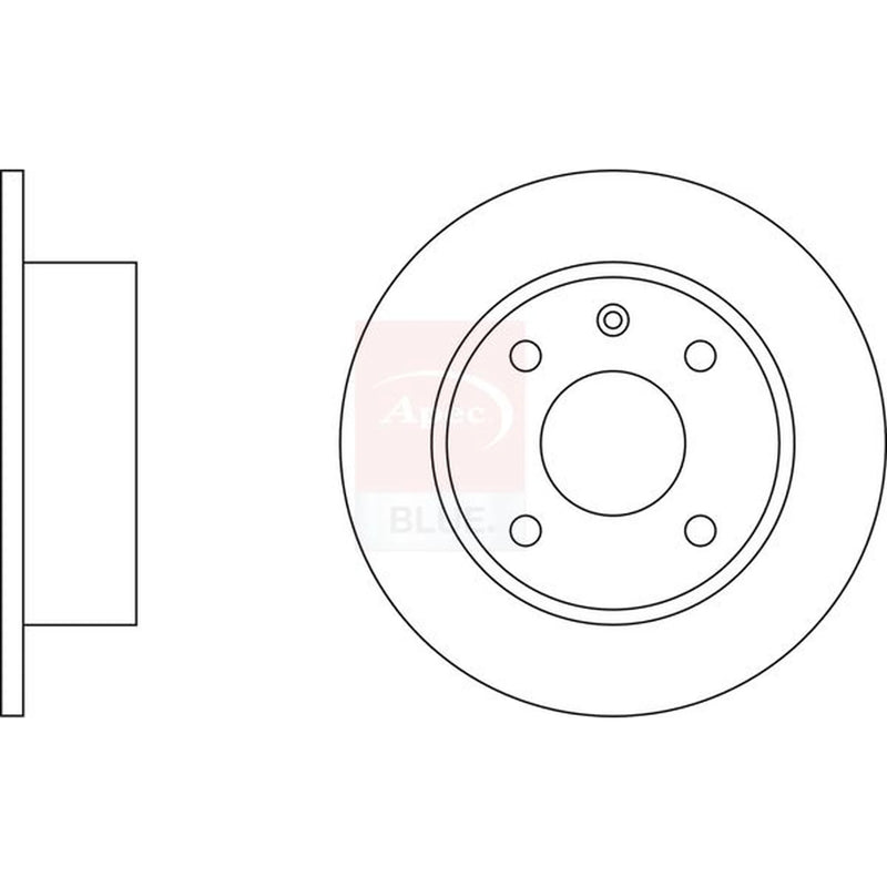 Apec 2 x Solid Front Brake Discs SDK6310