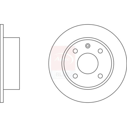 Apec 2 x Solid Front Brake Discs SDK6310