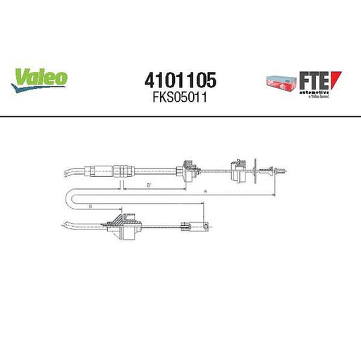 Valeo Clutch Control Cable Pull 4101105
