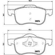 Brembo 4 x Front Brake Pad Set P86016