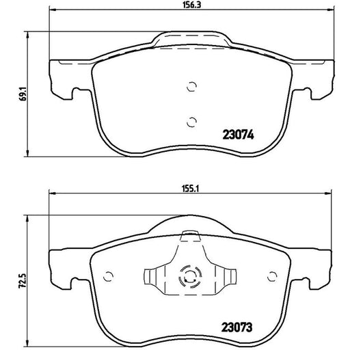 Brembo 4 x Front Brake Pad Set P86016