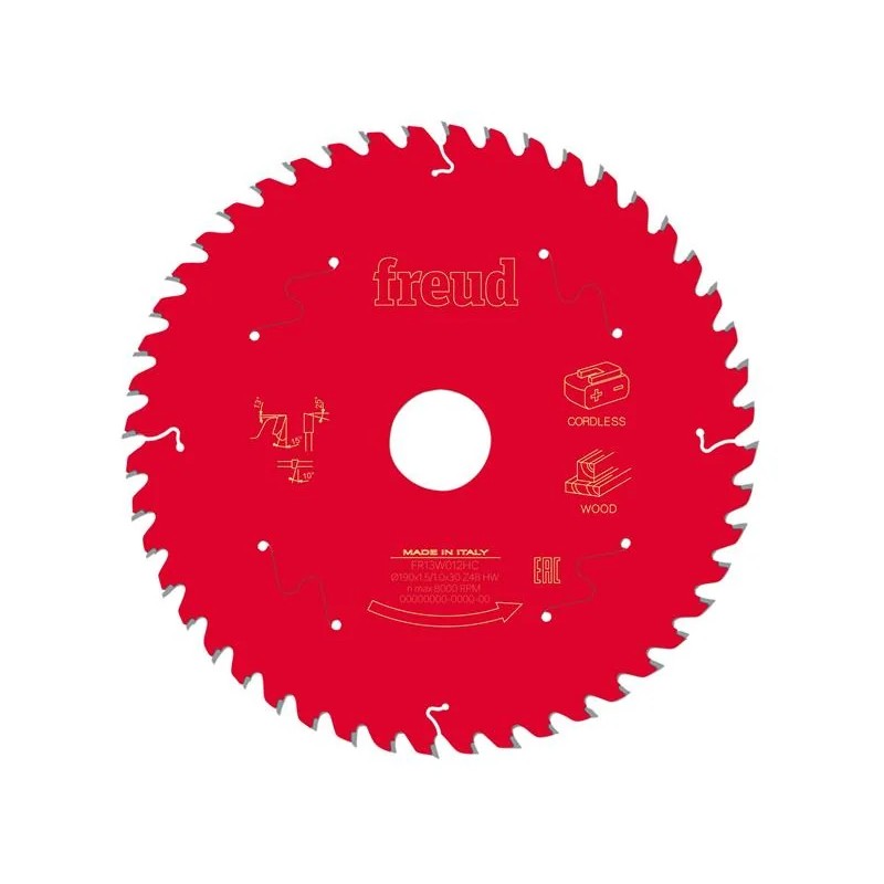 Freud Wood Circular Saw Blade 190 x 30 x 1.45/1mm x 48T - F03FS10059